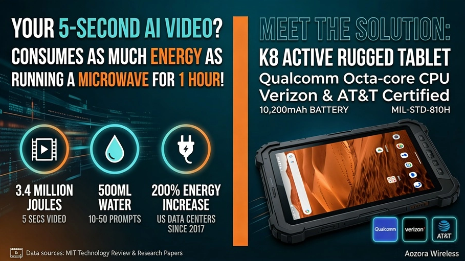 El secreto energ&eacute;tico de la IA: por qu&eacute; la tableta activa K8 es la soluci&oacute;n de campo