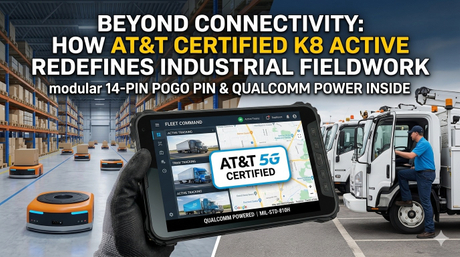 Tablet industrial K8 Active montado em um caminh&atilde;o utilit&aacute;rio para gerenciamento de frota..jpg