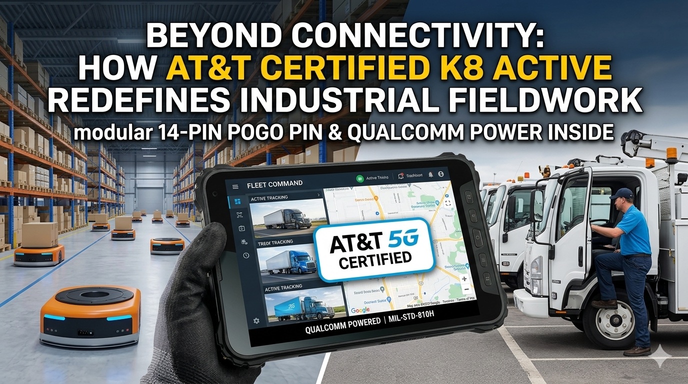 AT&T Sertifikalı Sağlam Tablet: K8 Aktif End&uuml;striyel Performans