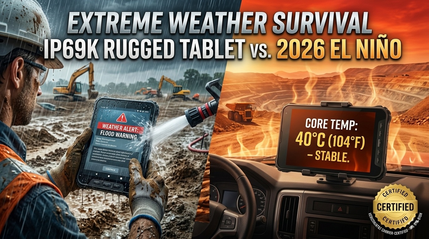 IP69K industri&euml;le Verizon-tablet: El Ni&ntilde;o van 2026 overleven