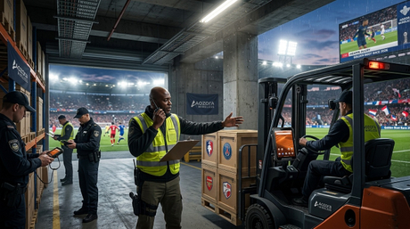 Robustes Android-Tablet, das f&uuml;r die Sicherheitskontrolle im Stadion vor der Sportarena-1.jpg verwendet wird