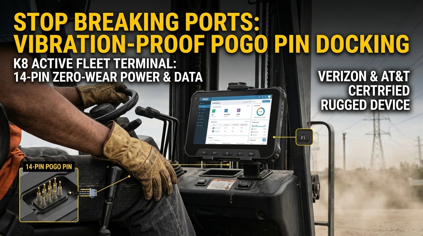 M&aacute;y t&iacute;nh bảng chắc chắn với m&atilde; pin Pogo để quản l&yacute; đội kho
