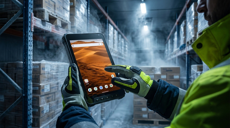 Bir kimyasal depolama tesisinde soğuk zincir sıcaklık verilerini takip eden Android dayanıklı tablet.-3.jpg