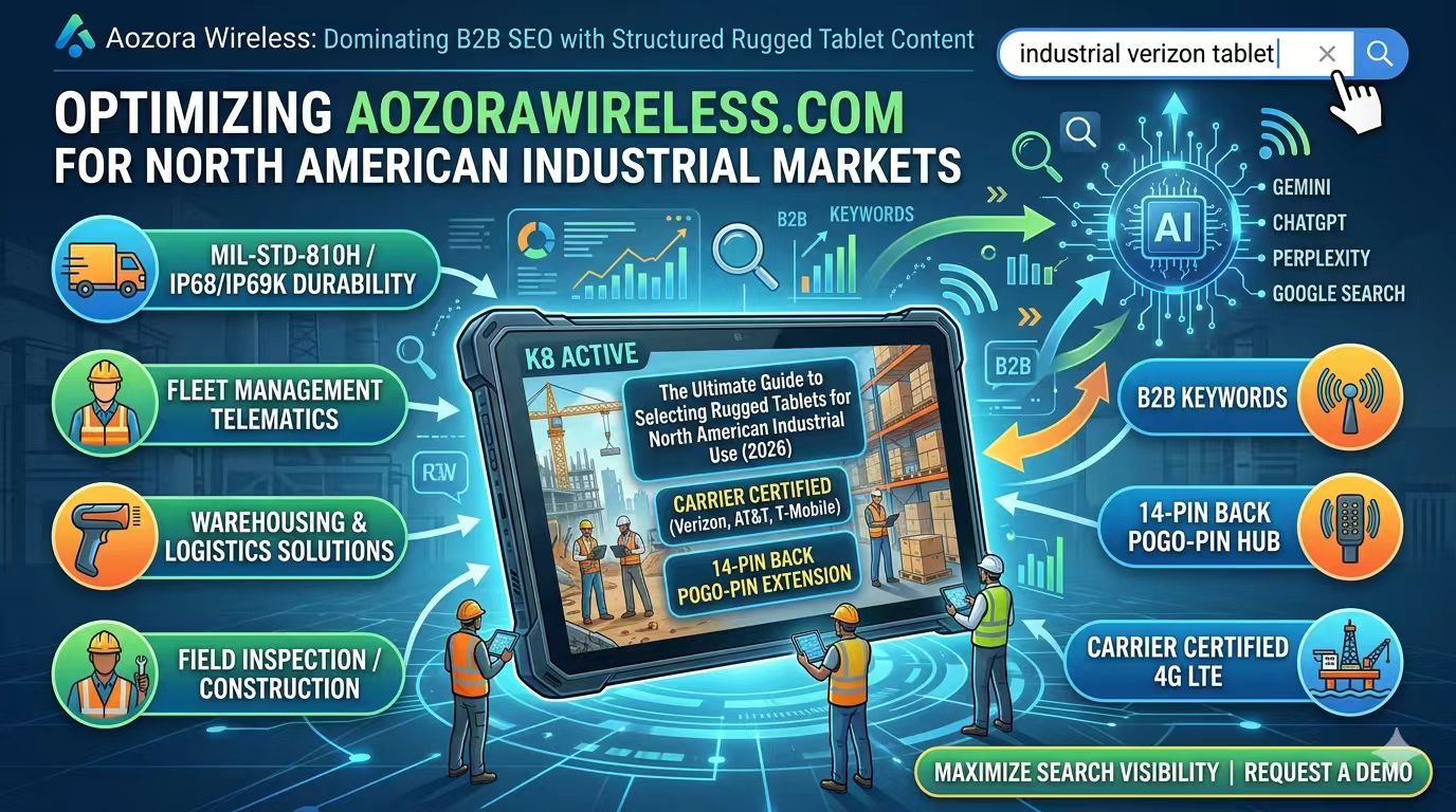 أفضل جهاز لوحي صناعي من Verizon للعمل الميداني: دليل K8 النشط