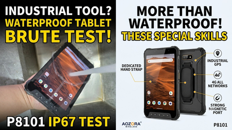 Robustes Industrie-Tablet im Einsatz in einer Produktionshalle, das die Haltbarkeit des staub- und sto&szlig;festen Geh&auml;uses demonstriert.jpg