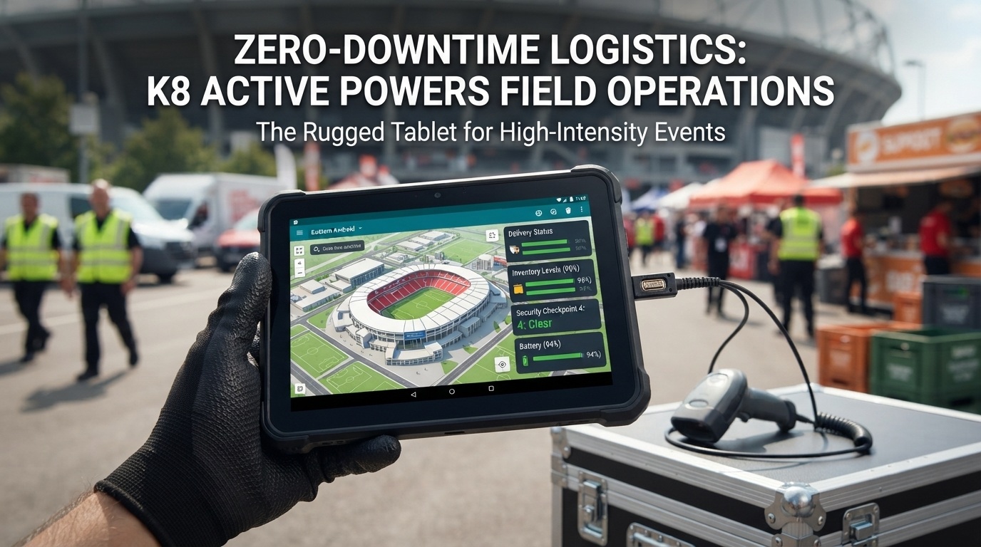K8 Active: de robuuste tablet voor WK-logistiek zonder downtime